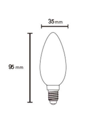 BOMBILLA LED - BOMBILLA E14 VELA OPAL 3000K  4W